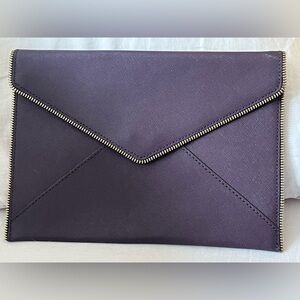 Rebecca Minkoff purple clutch with zipper detail